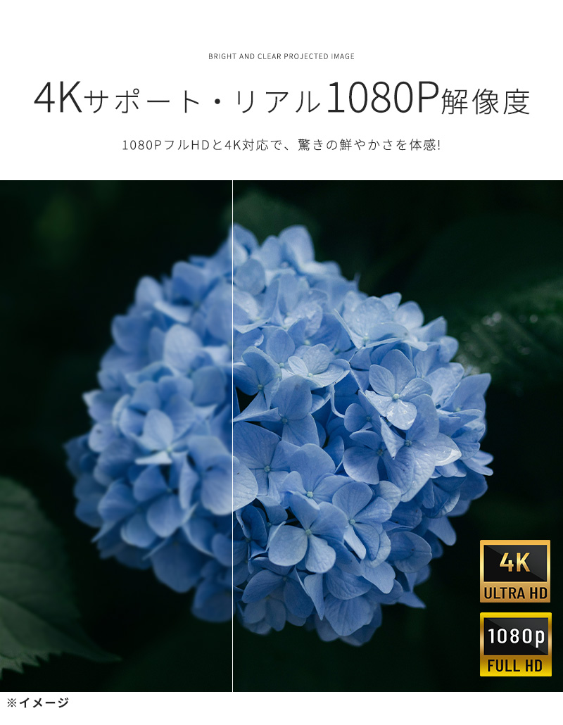 ポータブルプロジェクター ホームプロジェクター 自動台形補正 360°回転 天井投影 4k対応 1080P 家庭用 HiFiスピーカー内蔵 200ANSIルーメン 短距離投影 |  | 10