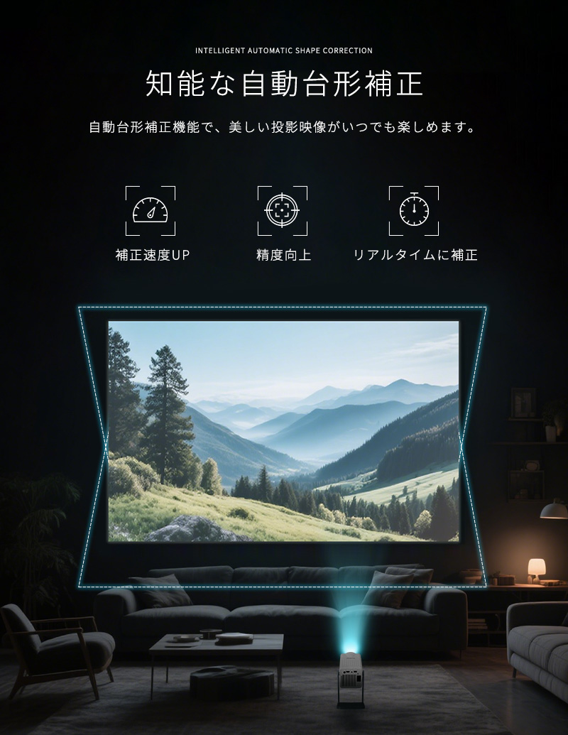 ポータブルプロジェクター ホームプロジェクター 自動台形補正 360°回転 天井投影 4k対応 1080P 家庭用 HiFiスピーカー内蔵 200ANSIルーメン 短距離投影 |  | 13