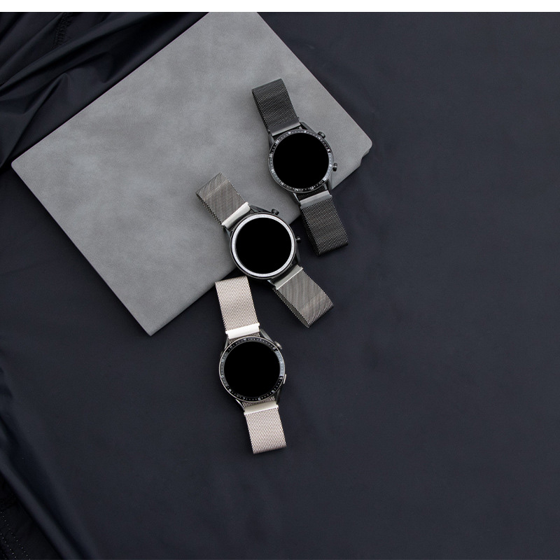ウォッチバンド 交換用ベルト スマートウォッチバンド 磁石 マグネット式 Watchバンド 20mm 22mm 18mm 長さ調節 無段階に調節 防水 ステンレス製 磁気バンド |  | 18