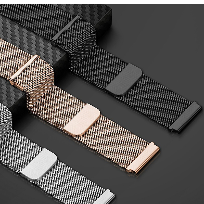 ウォッチバンド 交換用ベルト スマートウォッチバンド 磁石 マグネット式 Watchバンド 20mm 22mm 18mm 長さ調節 無段階に調節 防水 ステンレス製 磁気バンド |  | 20