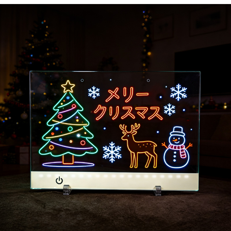 LEDアクリルメッセージボード 充電式 横置きタイプ DIYお絵描きボード 手書きLED看板 LEDメッセージボード 店頭看板 LEDクリアボード アクリル看板 |  | 18