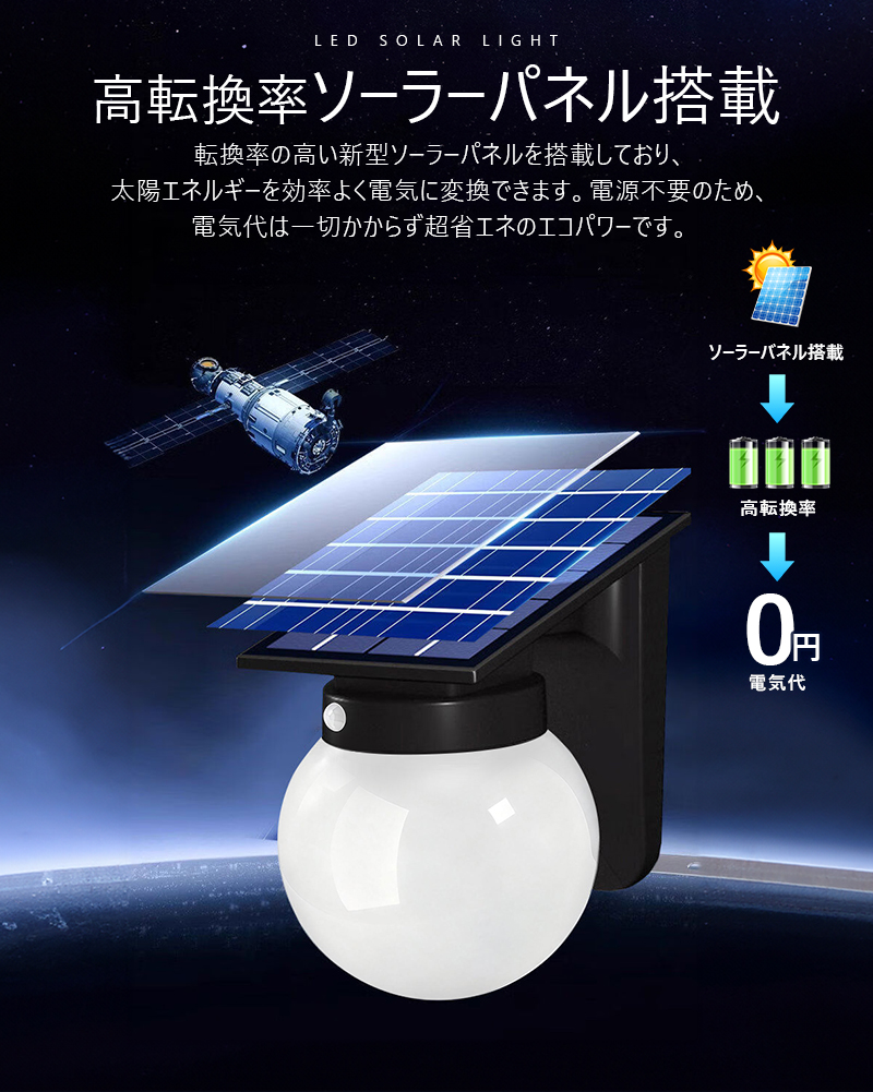 ソーラーライト 屋外 防水 人感 センサーライト 太陽光充電 人感センサーライト ソーラー庭園灯 庭 駐車場 夜間自動点灯 自動消灯 センサー付き 夜道 間接照明 |  | 05