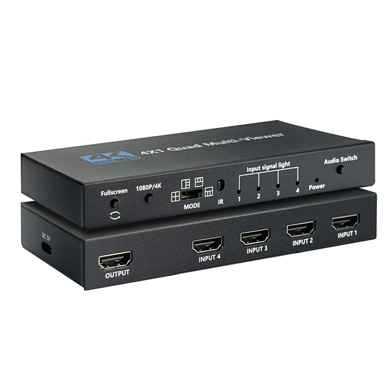 HDMI画面分割切替器 HDMIマルチビューワー フルHD 4K対応 HDMI切替器 4