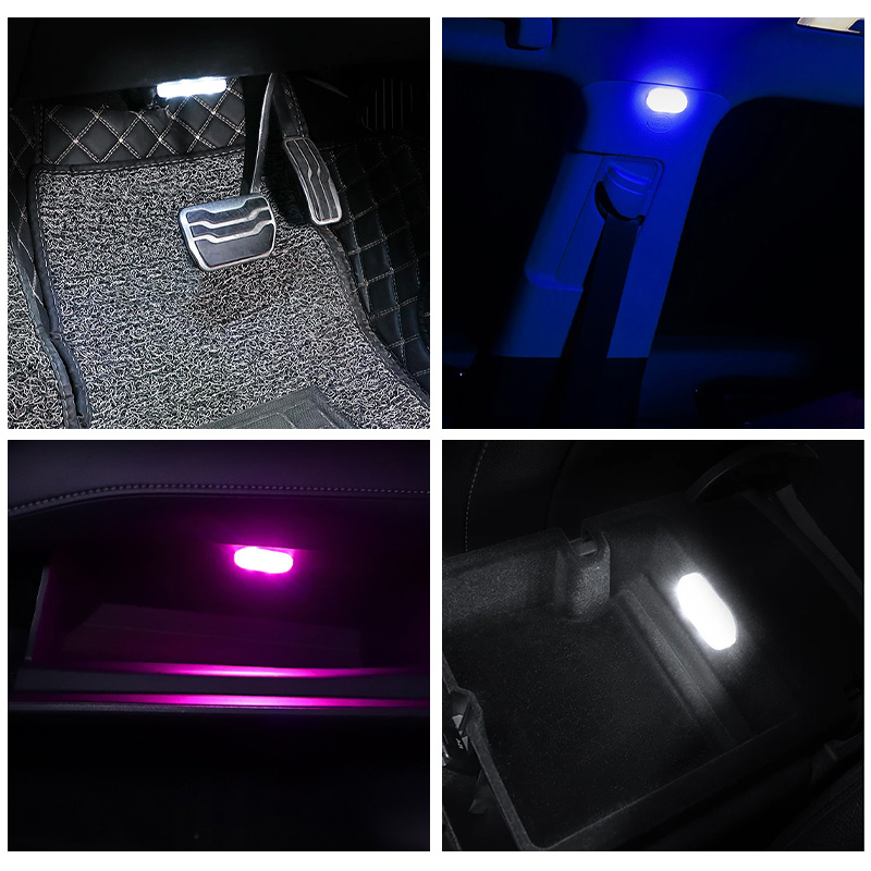 ミニLEDライト 2点セット 高感度 薄型 小型 超軽量 シンプル 操作簡単 マグネット付き 雰囲気ライト 車用 高輝度 壁掛け照明 食器棚 クローゼット 7色点灯 |  | 13