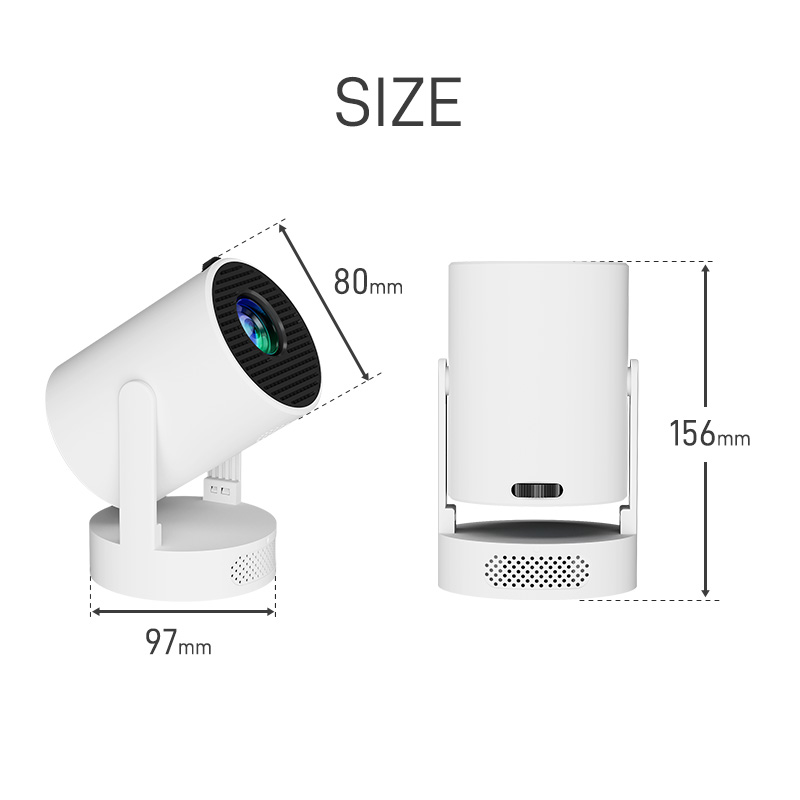 小型プロジェクター 家庭用プロジェクター ホームシアター WiFi6対応 Bluetooth搭載 720P 高精細 高画質 高輝度 310°回転 静音ジンバルスタンド レンズ防塵保護 |  | 21