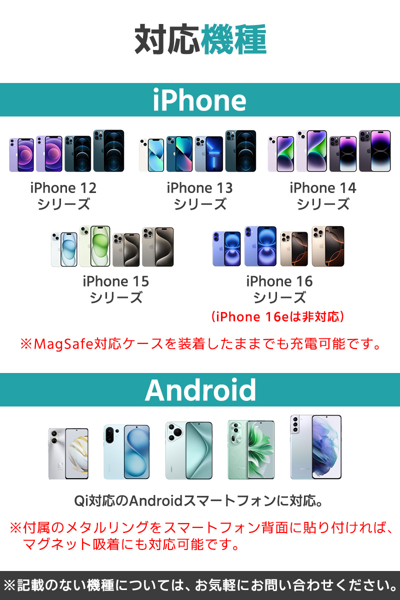 ワイヤレス充電器 MagSafe対応