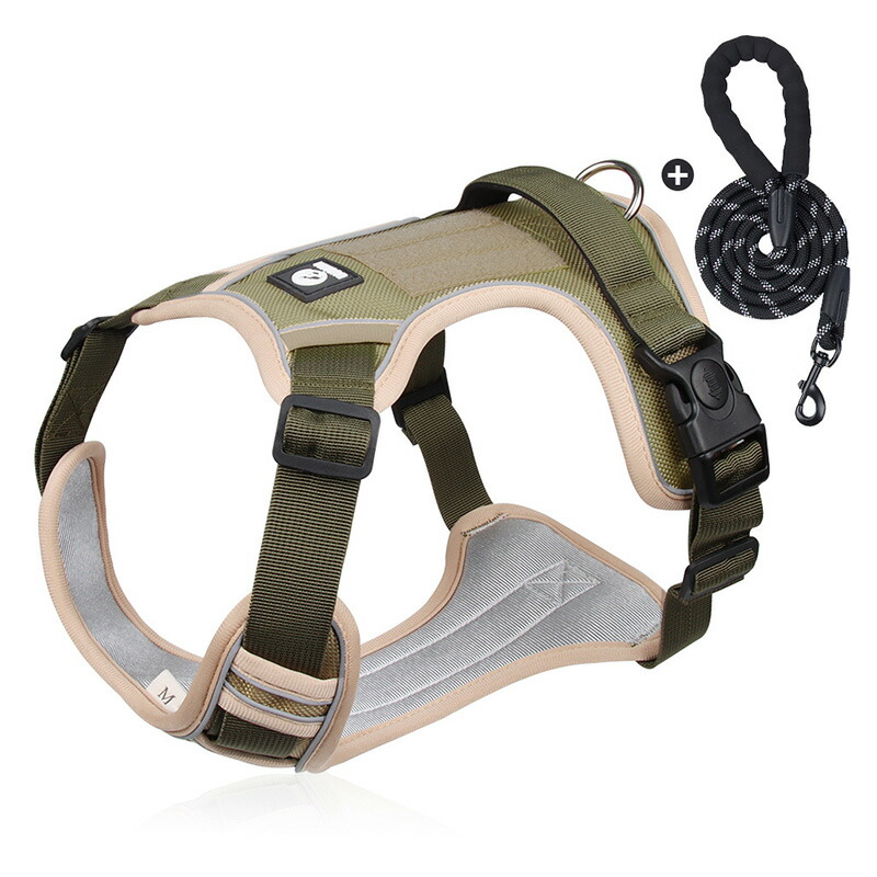 ペット用ハーネスとリードセット 犬 ハーネス 小型犬 中型犬 おしゃれ 犬用 胴輪 負担が少ない 犬具 ダブルロック メッシュ 抜けにくい犬具 簡単装着イヌ ドッグ |  | 04