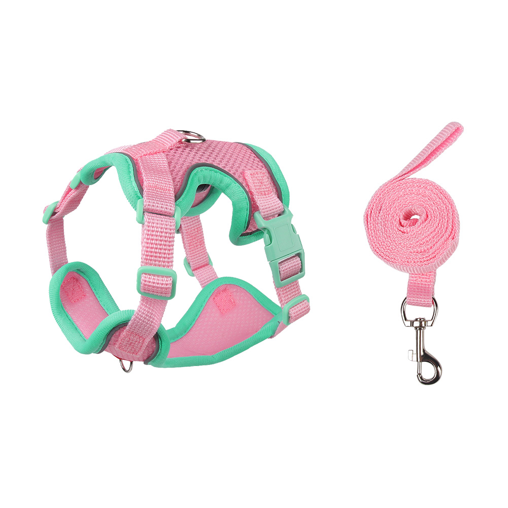 ペット用ハーネスとリードセット 犬用 猫 リード 散歩用 通気性