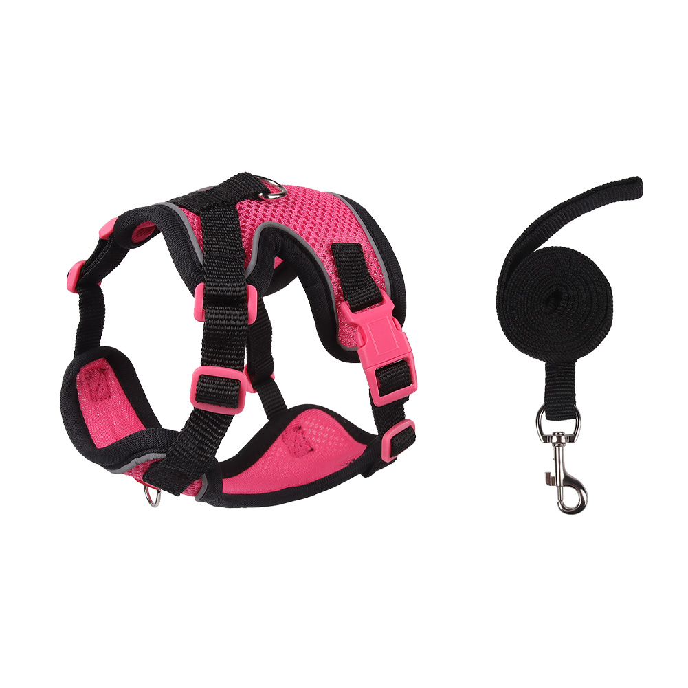 ペット用ハーネスとリードセット 犬用 猫 リード 散歩用 通気性 メッシュタイプ H型ハーネス 小型犬 中型犬 ワンコ 超軽量 洗える S M L XL 着脱簡単 カワイイ |  | 03
