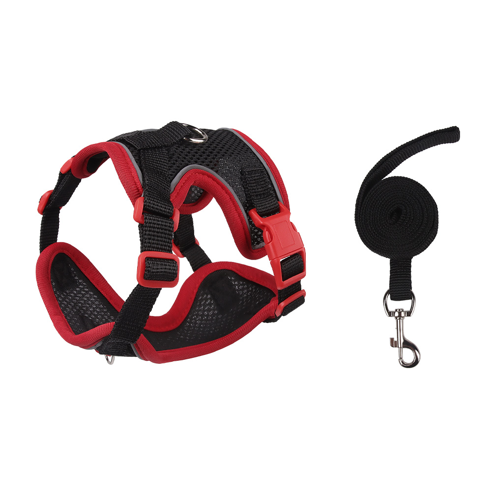 ペット用ハーネスとリードセット 犬用 猫 リード 散歩用 通気性 メッシュタイプ H型ハーネス 小型犬 中型犬 ワンコ 超軽量 洗える S M L XL 着脱簡単 カワイイ |  | 05