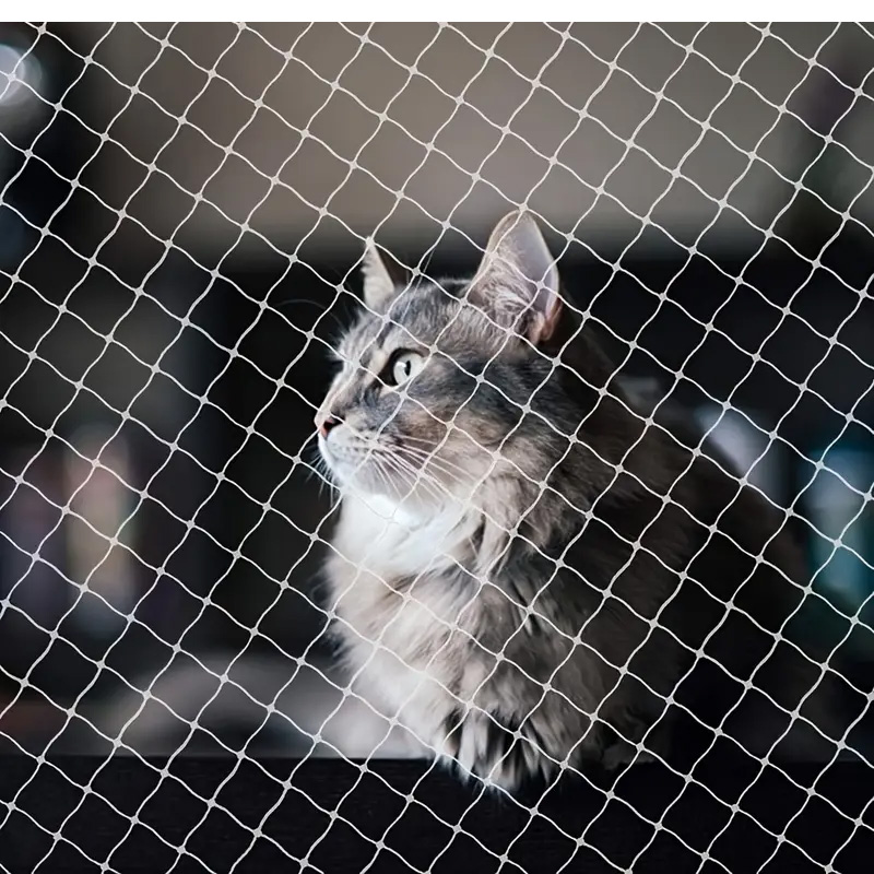 落下防止ネット 猫 3m×2m 脱走防止 転落防止ネット 猫脱走防止フェンス ネット 猫 脱走防止柵 猫 安全ネット ペット防護メッシュ 透明 ベランダ/階段用 |  | 12