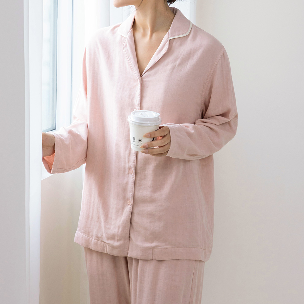 【40%OFF】パジャマ 上下セット 3重ガーゼ ガーゼパジャマ レディース 竹レーヨンパジャマ 長袖 秋 春 冬 前開き パジャマ 寝巻き ルームウェア お揃い コットン |  | 18