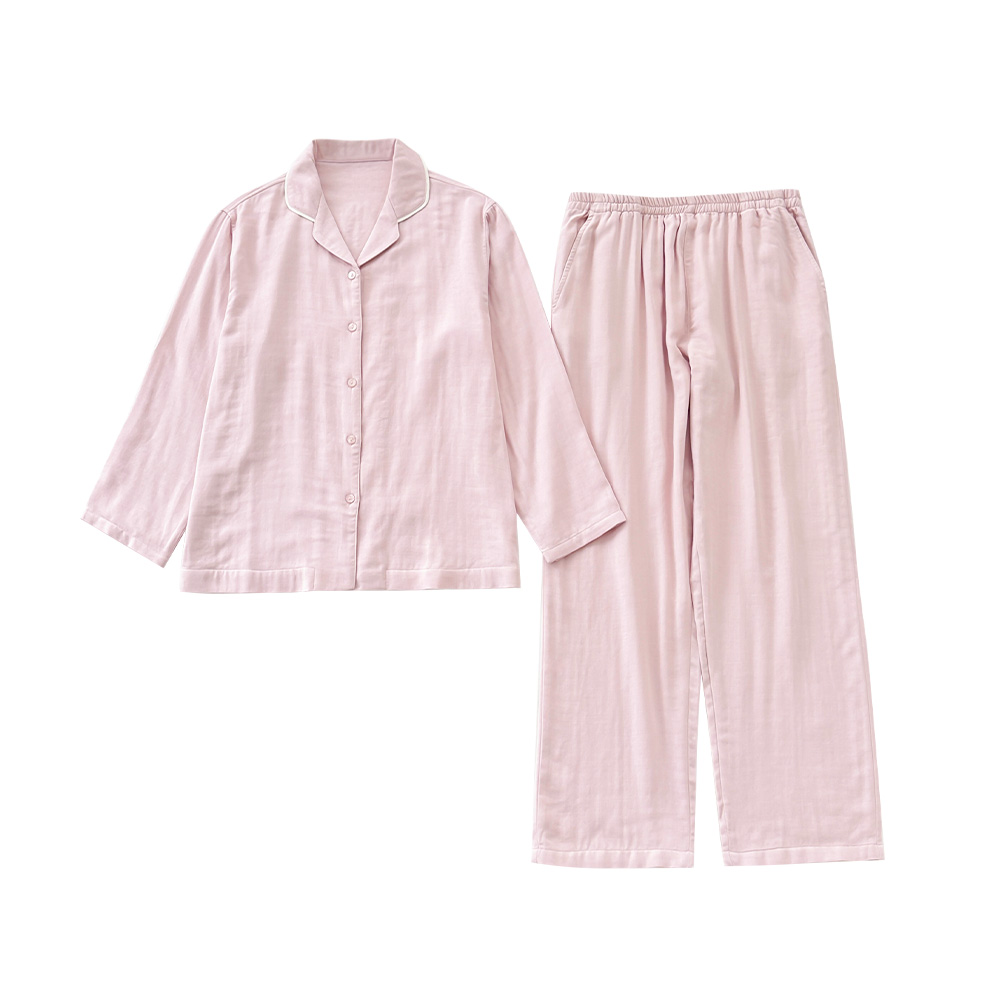【40%OFF】パジャマ 上下セット 3重ガーゼ ガーゼパジャマ レディース 竹レーヨンパジャマ 長袖 秋 春 冬 前開き パジャマ 寝巻き ルームウェア お揃い コットン |  | 01
