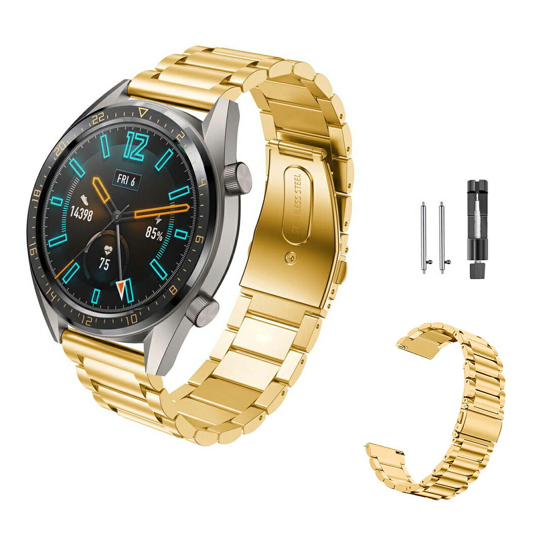 ステンレス時計バンド ステンレスバンド 20mm 22mm カスタム 腕時計 おしゃれ HUAWEI WATCH GT3 pro ベルト スマートウォッチ バンド ステンレス 着せ替え |  | 03