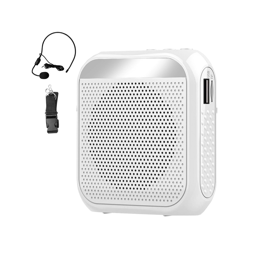 拡声機 拡声器 ポータブル拡声器 ハンズフリー スピーカー マイク ポータブル 小型 コンパクト 案内 誘導用 ツアーガイド USB充電式 microSDカード対応 mp3 |  | 01