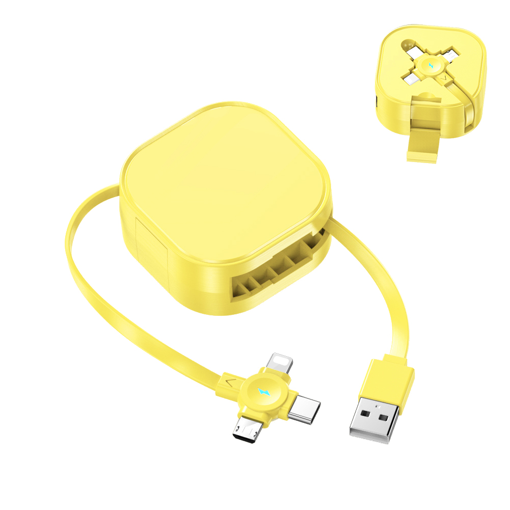 巻き取り式充電ケーブル 充電ケーブル 3in1 巻き取り式 収納便利 絡み