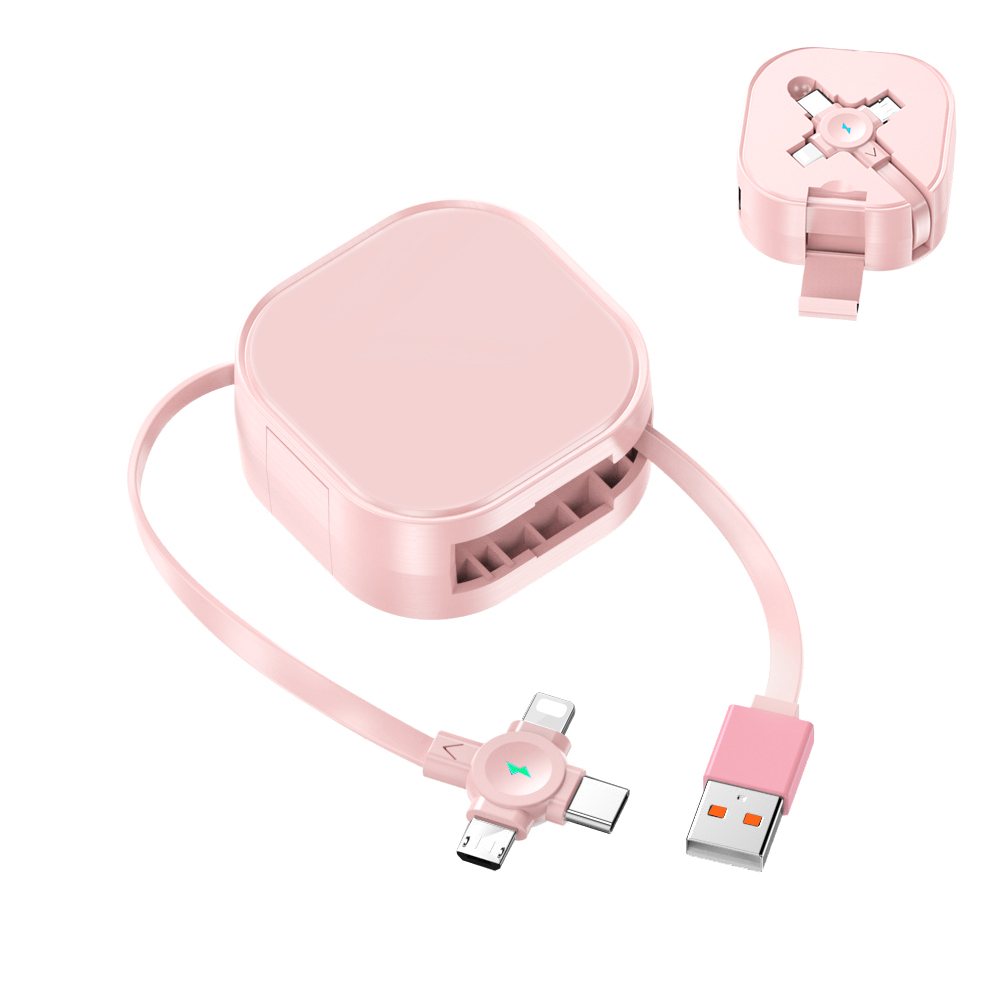 巻き取り式充電ケーブル 充電ケーブル 3in1 巻き取り式 収納便利 絡み