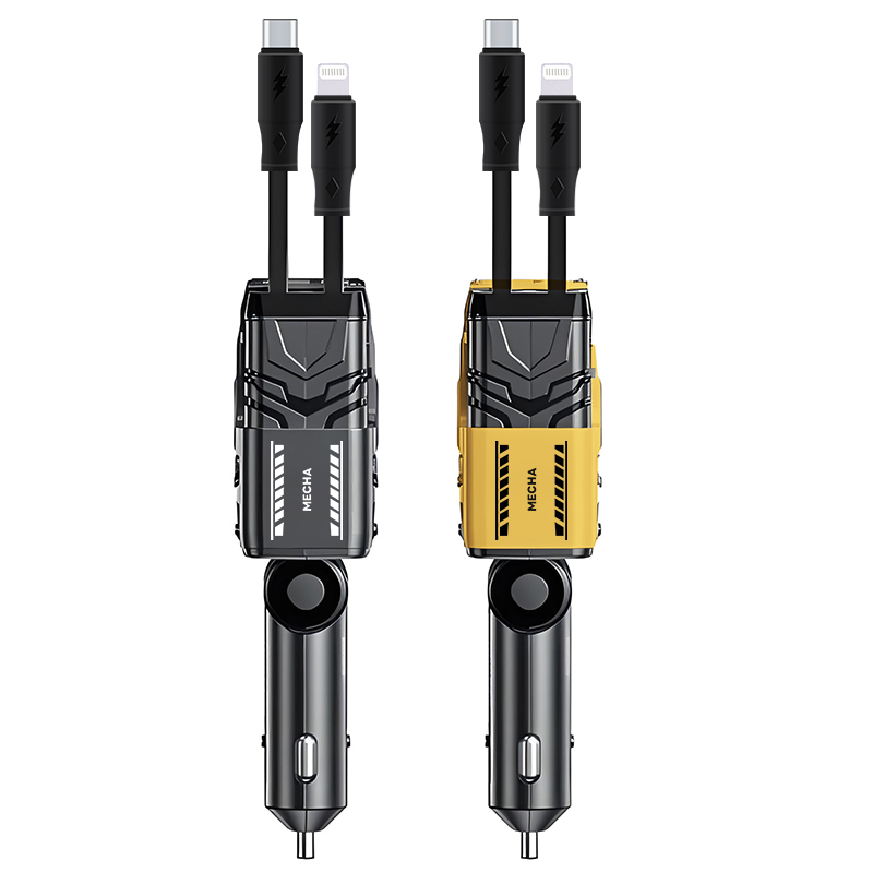 車載充電器 4ポート カーチャージャー 急速充電 巻き取り式ケーブル2本 MAX120W シガーソケット QC3.0 PD リール式 ケーブル スマホ 急速充電器 type-c 車載 |  | 17