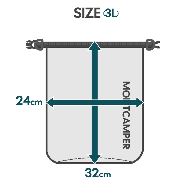 ドライバッグ 防滴性 機能性 Dカン付き 雨の日 サブバッグ バックルで開閉簡単 超軽量 耐摩耗性 3L 小型サイズ 防水バッグ 丸洗い 汚れに強い シンプル |  | 24