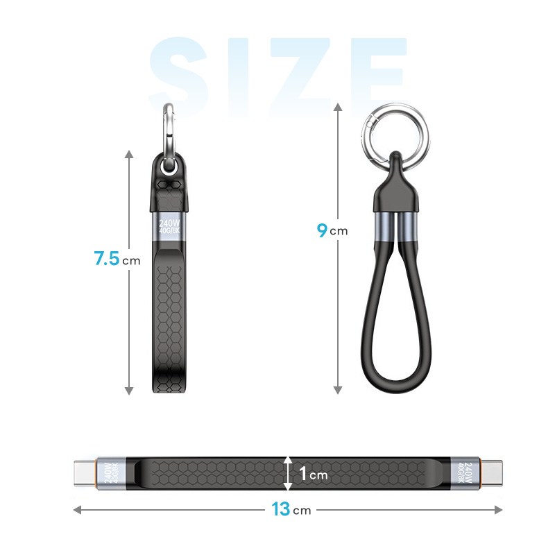 USB4.0 Type-C to Type-Cケーブル usb-cケーブル 短い Type-Cケーブル USB4対応 Thunderbolt 4対応 PD3.1標準 240W急速充電 8K60Hz 40Gbps 高速データ転送 13cm |  | 20