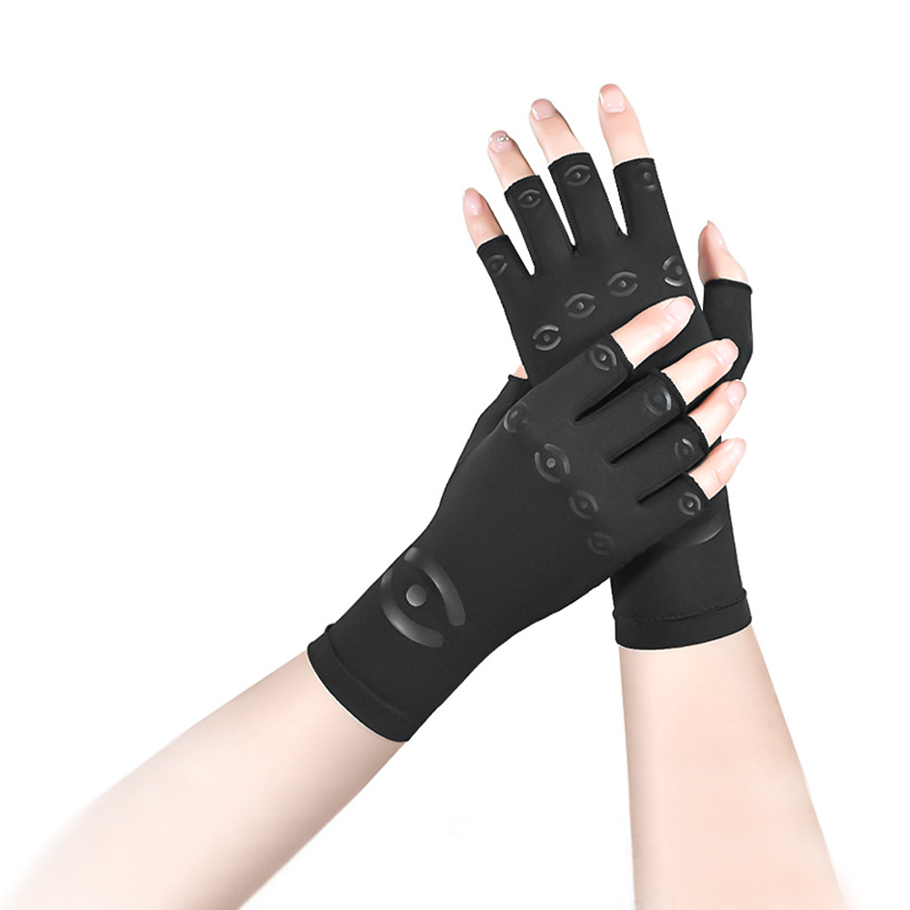 着圧手袋 着圧グローブ サポート手袋 関節炎対策 腱鞘炎 指先操作OK スマホ操作 弾力素材 圧力アップ 男女兼用 S M Lサイズ 仕事用 運転用 タイピング |  | 01