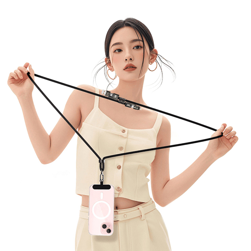 スマホストラップ 4in1急速充電ケーブル 240W TYPE-C充電ケーブル USB C 充電ケーブル 2-in-1 携帯ストラップ スマホ ショルダーストラップ 金属留め具 丈夫 |  | 15