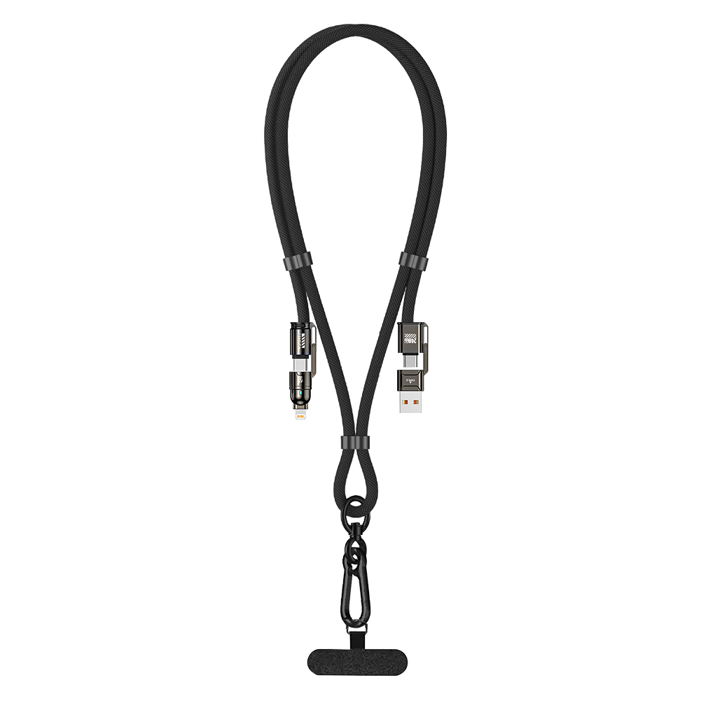 スマホストラップ 4in1急速充電ケーブル 240W TYPE-C充電ケーブル USB C 充電ケーブル 2-in-1 携帯ストラップ スマホ ショルダーストラップ 金属留め具 丈夫 |  | 01