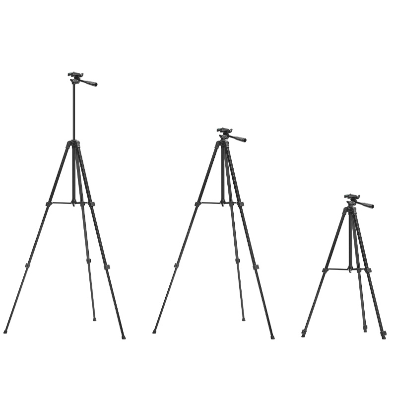 【10%OFF】三脚 カメラ用 スマホ三脚 超軽量三脚 折りたたみ三脚 ビデオカメラ三脚 撮影用 130cm 俯瞰撮影 一眼レフ 収納袋付き 3段階伸縮 UNC1/4インチ 360回転 |  | 16