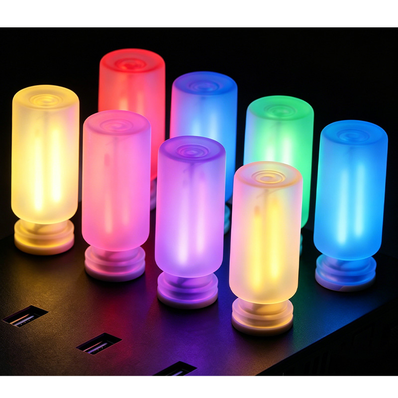 LEDライト USBライト 雰囲気ライト USB ミニガラスLEDランプ 卓上ライト すりガラス 間接照明 無段階調光 タッチ操作 6色展開 USB給電 北欧風 インテリアライト |  | 12