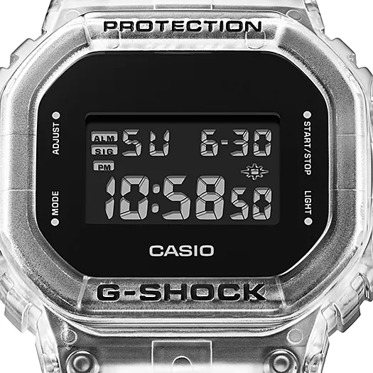 G-SHOCK Gショック 限定 Skeleton Series カシオ CASIO デジタル 腕時計 ブラック クリア スケルトン  DW-5600SKE-7 逆輸入海外モデル