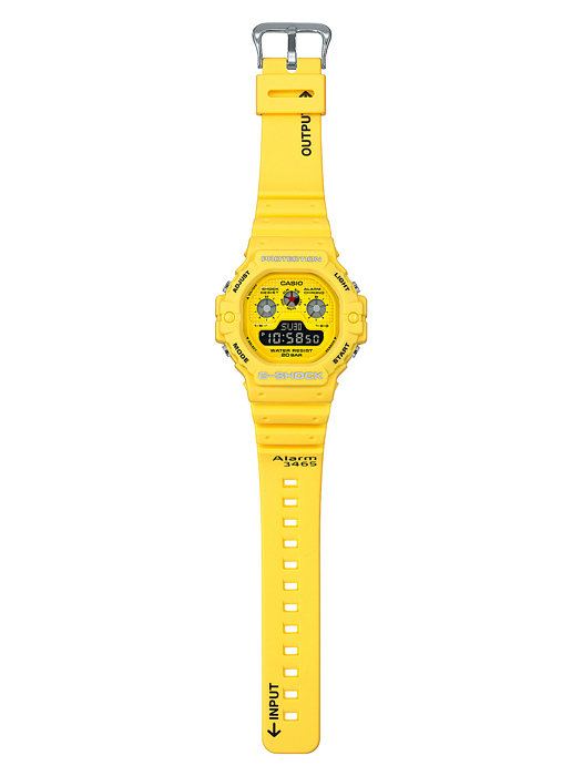 【ウサギのココア】G-SHOCK デジタル腕時計 ブラック/イエロー G-SHOCKの新作モデル、ブラック×イエローのツートンカラーを採用