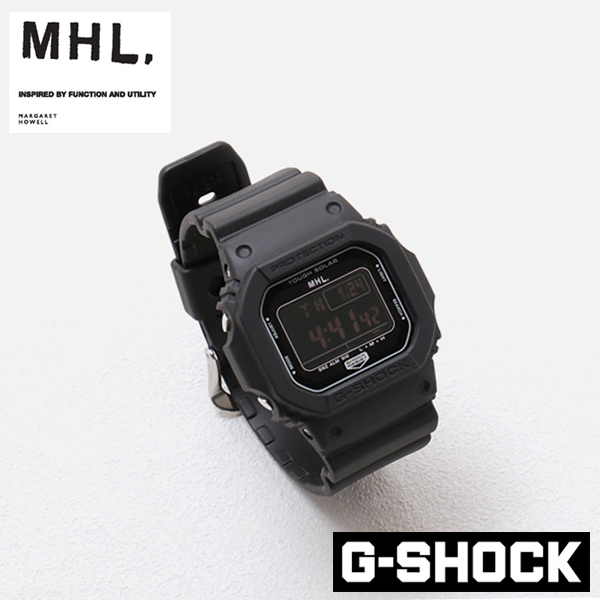 G-SHOCK Gショック MHL. 限定モデル MARGARET HOWELL（マーガレット・ハウエル） カシオ CASIO ソーラー デジタル  腕時計 オールブラック G-5600E-MHL :G-5600E-MHL:INST 通販 