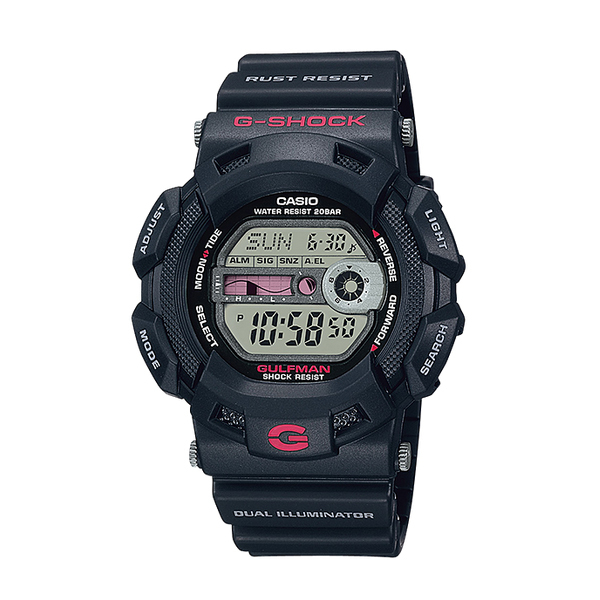 G-SHOCK Gショック ジーショック マスターオブG GULFMAN ガルフマン カシオ CASIO デジタル 腕時計 ブラック G-9100-1  逆輸入海外モデル