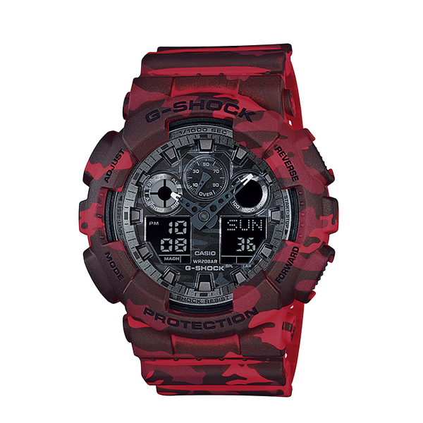 G-SHOCK Gショック ジーショック カモフラージュ シリーズ カシオ アナデジ 腕時計 レッド ブラック ウッドランドカモフラージュ GA- 100CM-4A 逆輸入海外モデル : ga-100cm-4a : INST - 通販 - Yahoo!ショッピング