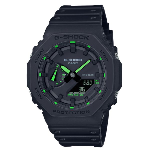 カシオーク G-SHOCK Gショック 限定 NEON ACCENTシリーズ カシオ CASIO アナデジ 腕時計 ブラック グリーン GA-2100-1A3  逆輸入海外モデル : ga-2100-1a3 : INST - 通販 - Yahoo!ショッピング