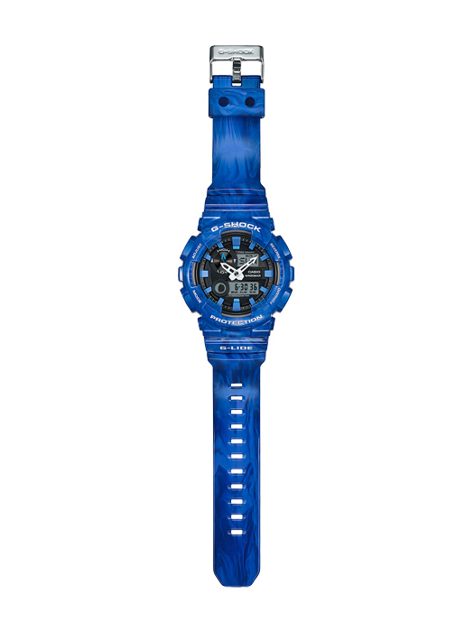 G-SHOCK Gショック ジーショック G-LIDE Gライド 2016夏モデル 逆輸入海外モデル カシオ CASIO アナデジ 腕時計 ブラック  ブルー マーブル GAX-100MA-2A