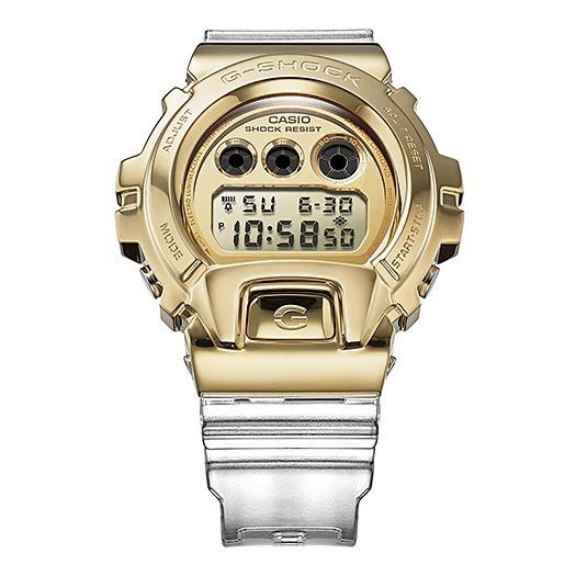 G-SHOCK Gショック Metal Covered Gold Series カシオ CASIO デジタル 腕時計 クリア ゴールド  GM-6900SG-9 逆輸入海外モデル