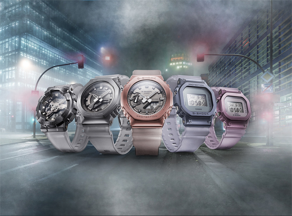 G-SHOCK Gショック ミッドサイズ メタルカバード 限定 MIDNIGHT FOGシリーズカシオ デジタル 腕時計 パープル スケルトン  GM-S5600MF-6JF 国内正規モデル