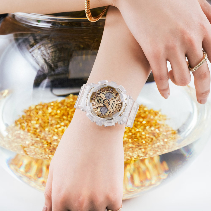 【黄金の透明クリアスケルトン】GMA-S120SG-7A G-SHOCK G-SHOCK Gショック Sシリーズ ミドルサイズ カシオ CASIO アナデジ