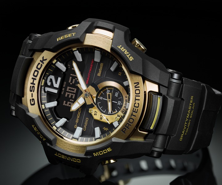 カシオ　G-SHOCK　GR-B100GB 腕時計 G-SHOCK Gショック グラビティマスター Black & Gold カシオ