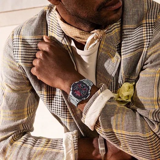 CASIO G-shock Red GST-B400AD-1A4JF 腕時計 G-STEEL 〈GST-B400AD-1A4JF〉カシオG-STEEL／レッドダイヤル