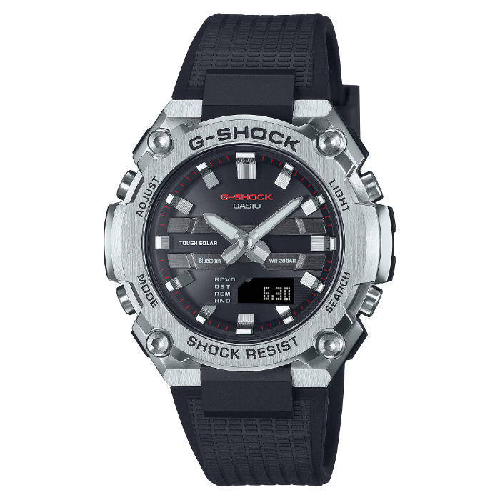 CASIO G-SHOCK GST アナデジ腕時計 ブラック×シルバー G-STEEL G-SHOCK Gショック Gスチール スマートフォンリンク カシオ