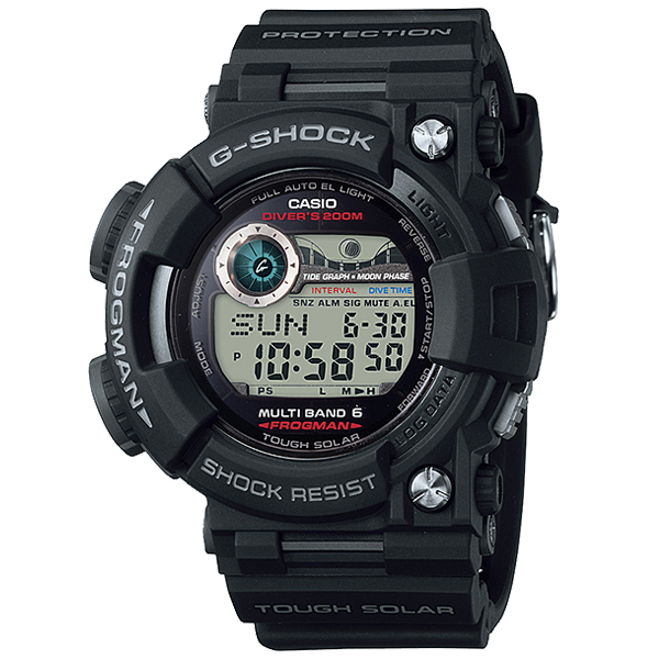 【瀬戸大橋店】 中古 G-SHOCK | ジーショック デジタル 電波ソーラー 腕時計 FROGMAN GWF-1000-1 ブラック 【131】 G-SHOCK Gショック マスターオブG フロッグマン FROGMAN カシオ CASIO
