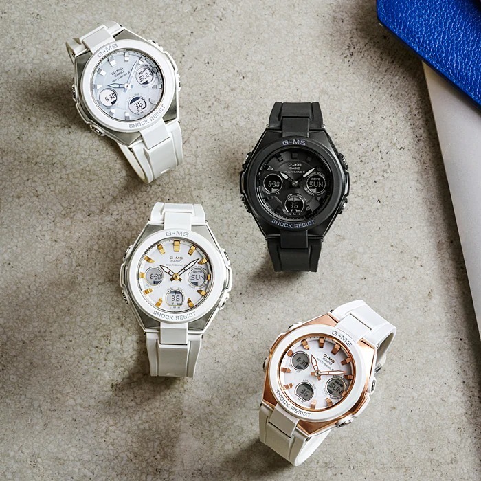 【美品】⭐️CASIO 腕時計 BABY-G MSG-W100 電波ソーラー G-MS BABY-G ベビーG ベビージー ジーミズ カシオ CASIO 電波