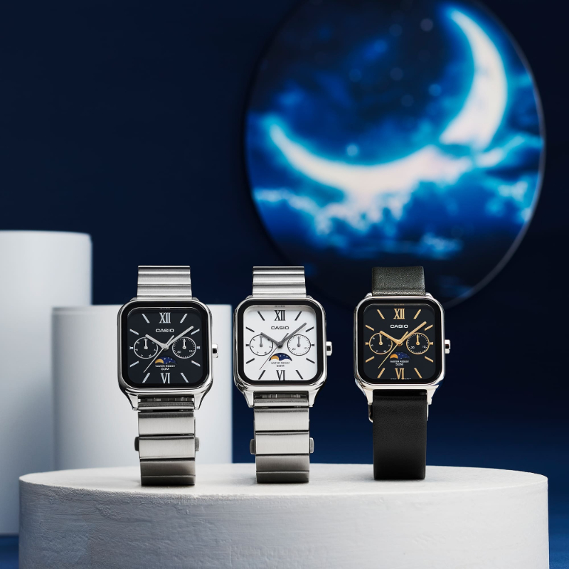 CASIO ムーンフェイズ MTP-M305L 腕時計 レザーベルト 月齢 CASIO ムーンフェイズ MTP-M305L 腕時計 レザーベルト 月齢