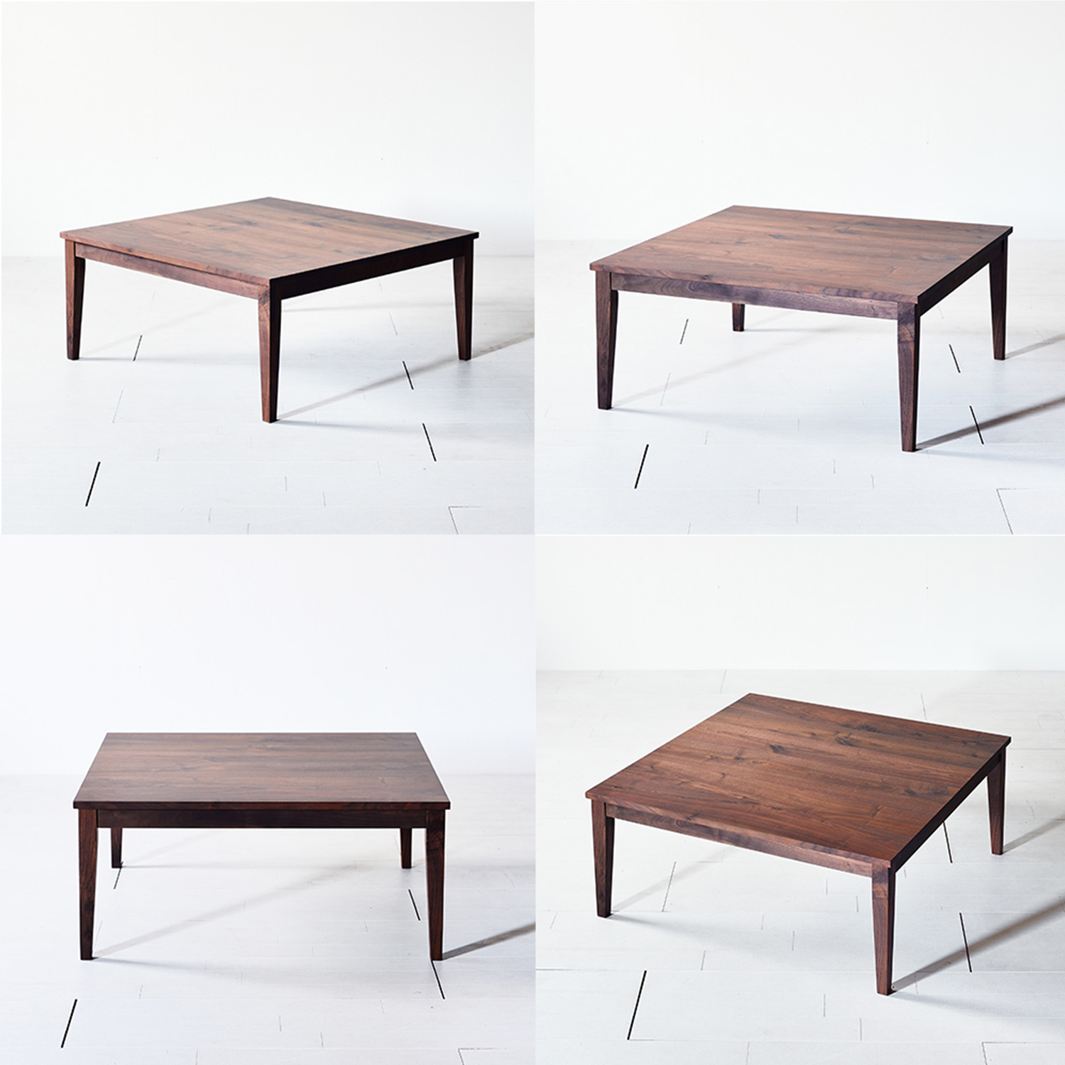 ウォールナット　ローテーブル／スクエア NO1センターテーブル ウォールナット 80 90 100 110 120 ローテーブル