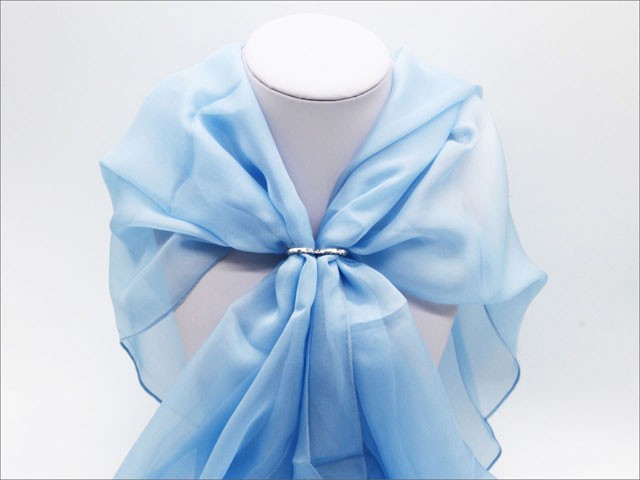 Mekong blue 虹色ストール　シルク100% Mekong blue 虹色ストール シルク100%