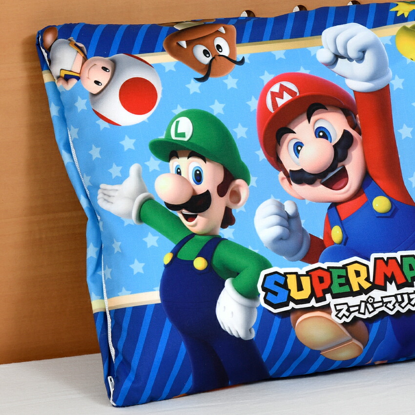 スーパーマリオ ジュニア枕 28×39cm 「レッツドリーム」マリオ