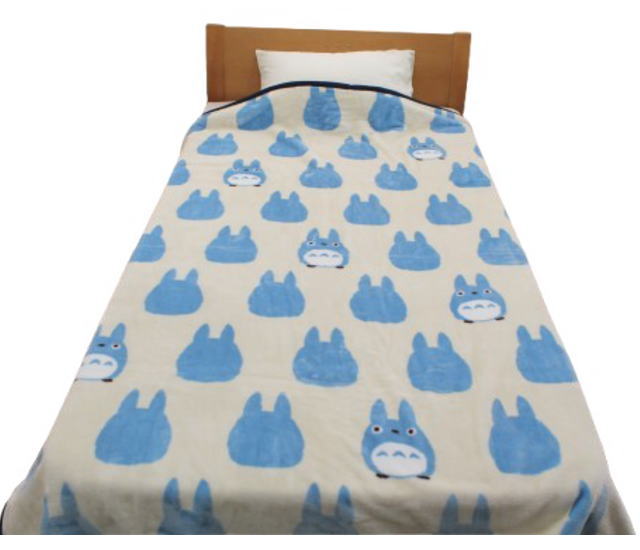 となりのトトロ 毛布 シングル140×200cm トトロシルエット 洗える 寝具
