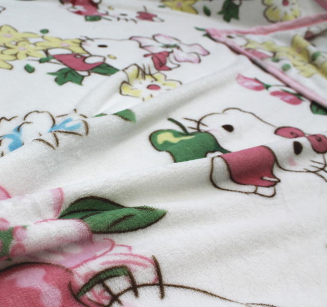 ハローキティ 毛布 フローラルアップル Hello Kitty シングル
